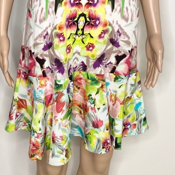 Prabal Gurung Target First Date Abstract Orchid Bold Floral Dropped Dress - Picture 3 of 6